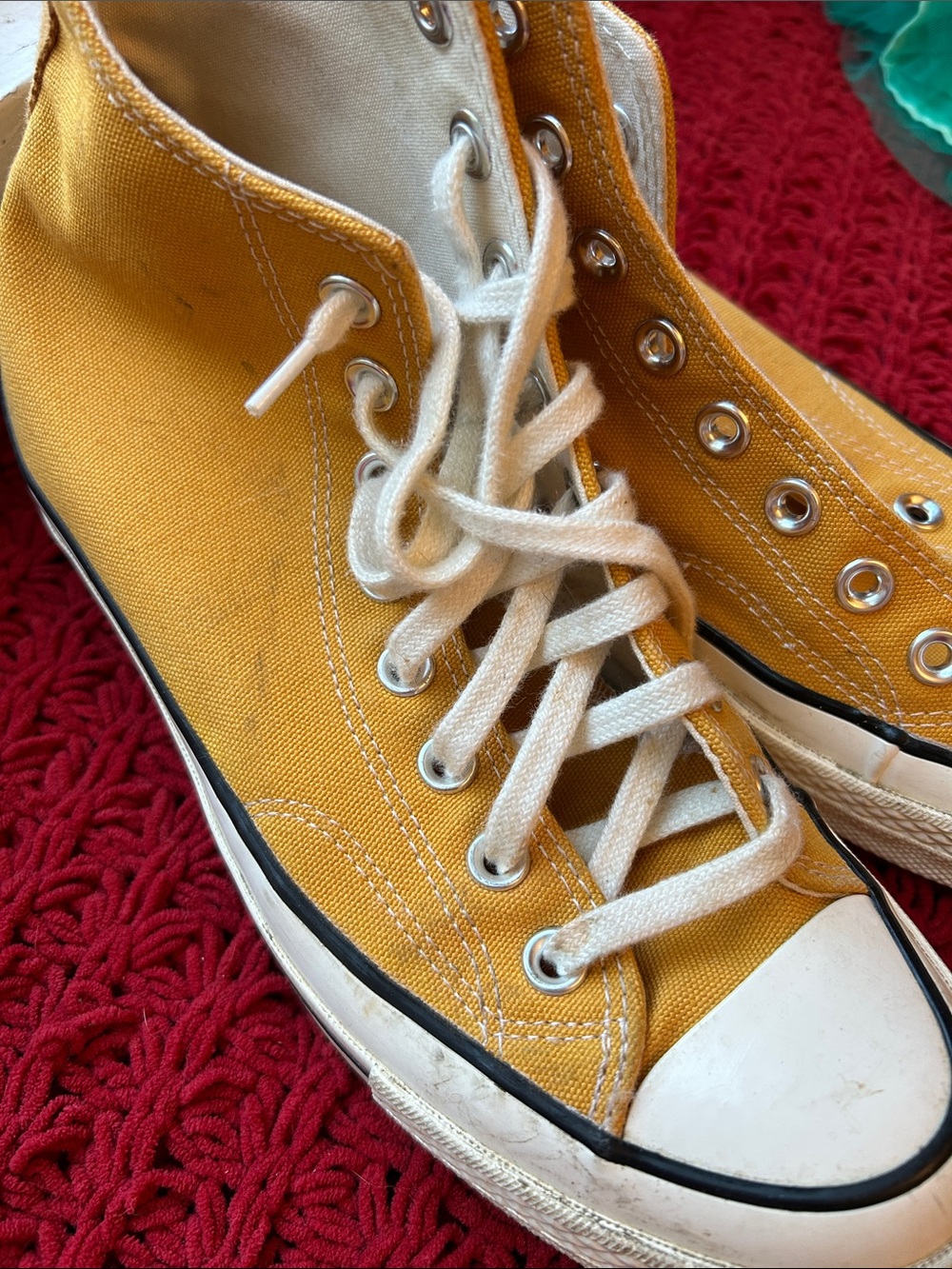 Converse Kids Yellow High-Top Canvas Sneakers